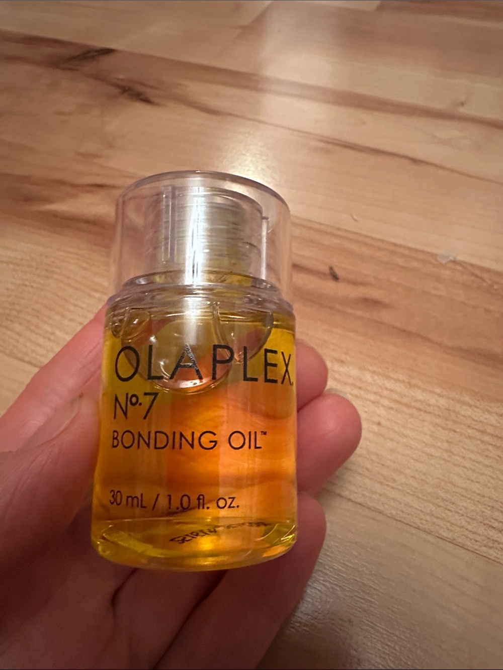 OLAPLEX No.7 Bonding Oil — Clear Bottle with Yellow Oil
